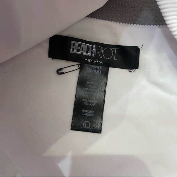 New! Beach Riot Celine one piece swimsuit white 24770 - Picture 10 of 14